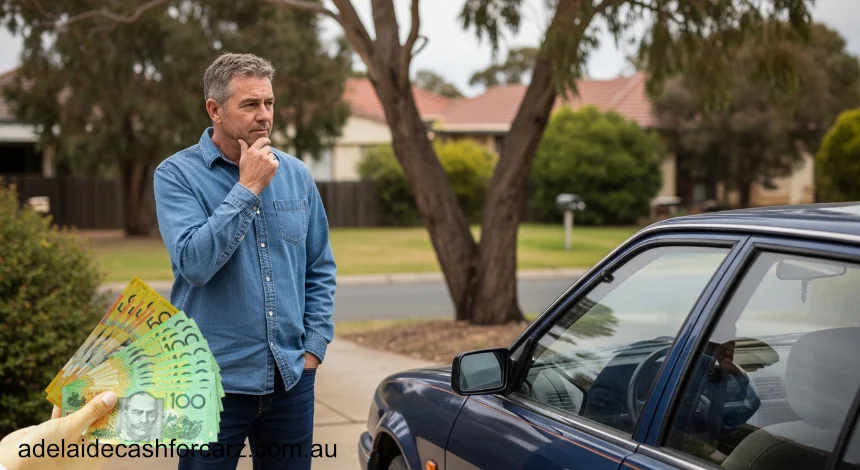 Adelaide Man with Scrap Car