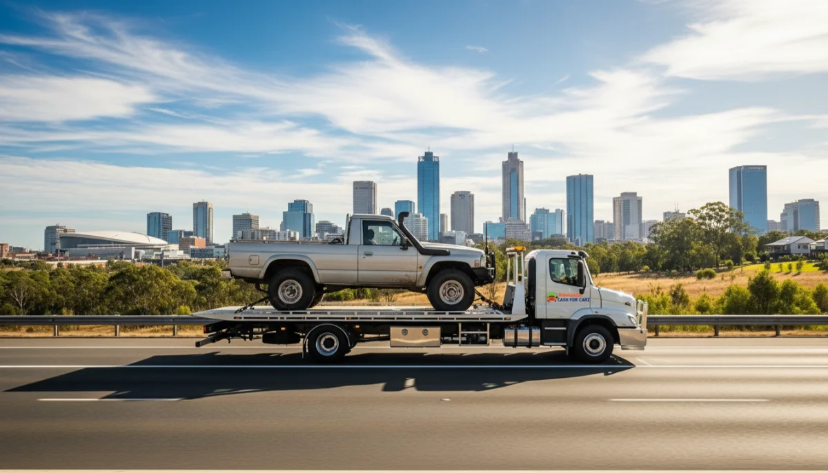 Car Removal Adelaide towing a 4x4 car