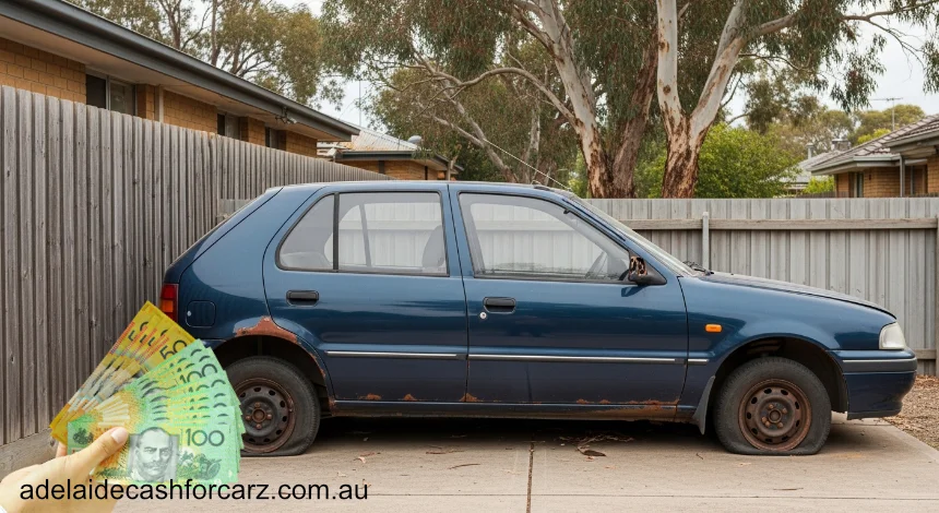 Scrap Car Parked in Adelaide Home