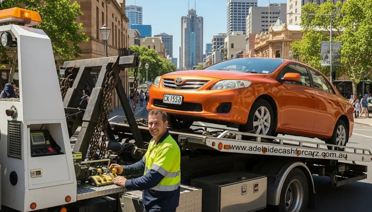 Truck loading a car-in Adelaide